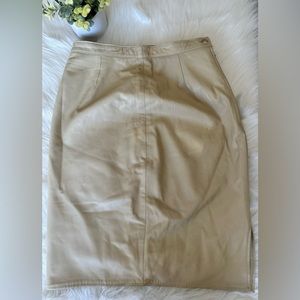 Vintage VAKKO Leather Pencil Skirt